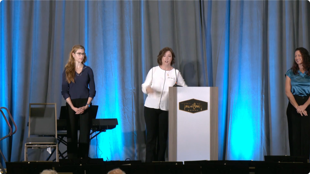 Movement break presenters on the Empowerment Day stage